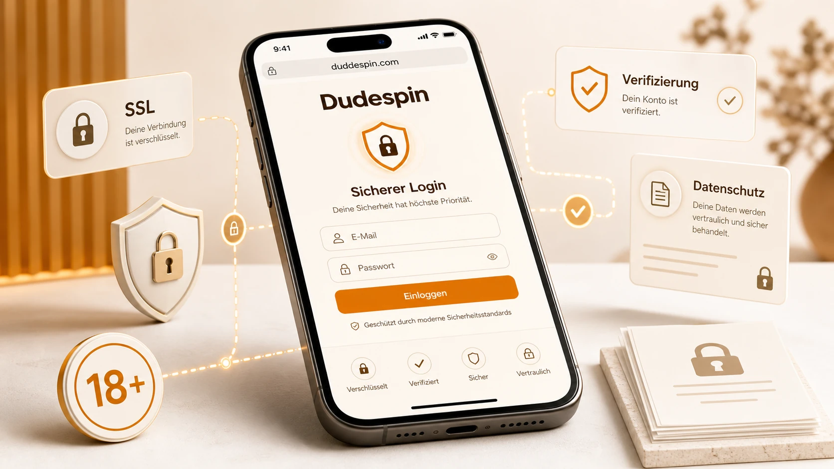 Sicherheit der Dudespin Mobile App