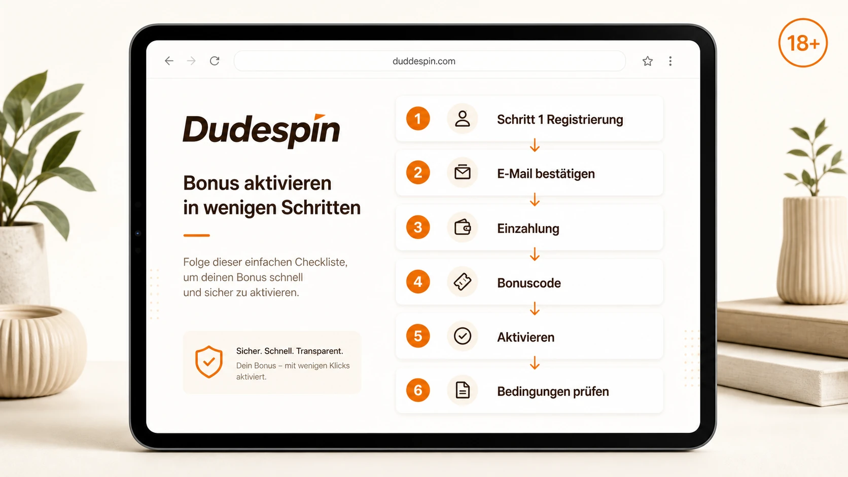 Dudespin Bonus aktivieren – Schritt für Schritt