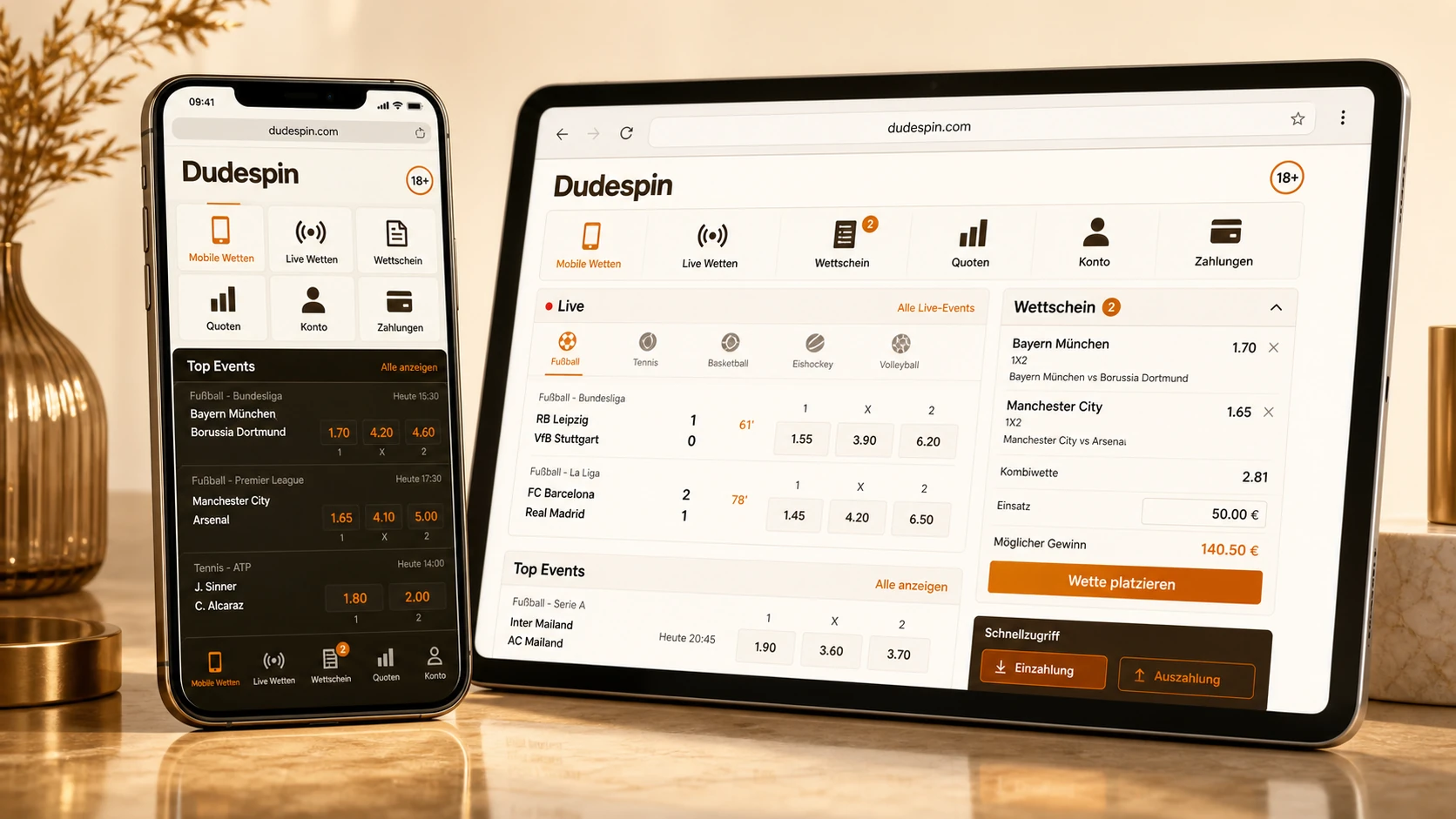 Dudespin Sportwetten App und mobile Nutzung